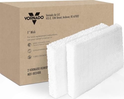 Vornado MD1-0034 Replacement Humidifier Wick (2-Pack), 1-Inch Thick,