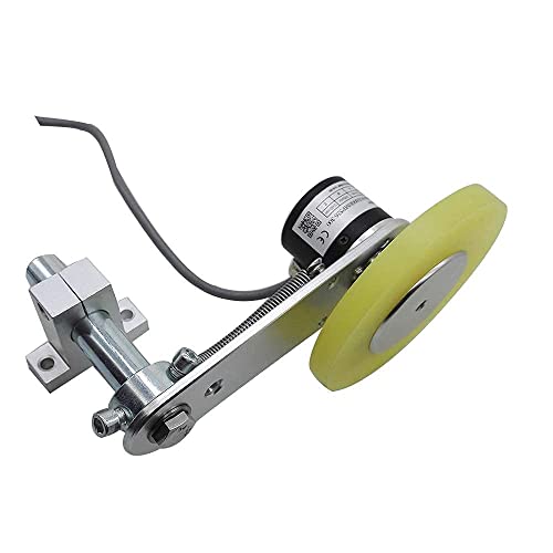 CALT 100mm Perimeter Rotary Encoder Wheel with 6mm Hole, Polyurethane Wear-Resistant Roller