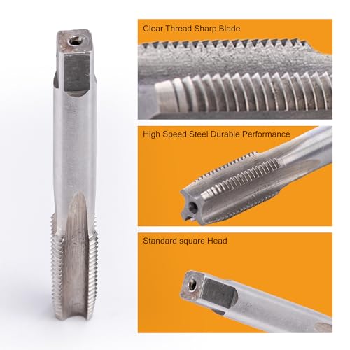 M8 x 1.25mm Metric Tap and Die Set, M8 x 1.25mm High-Speed Steel Machine Round Tap Die Set, Right Hand Thread Tap and Round Thread Die Tool