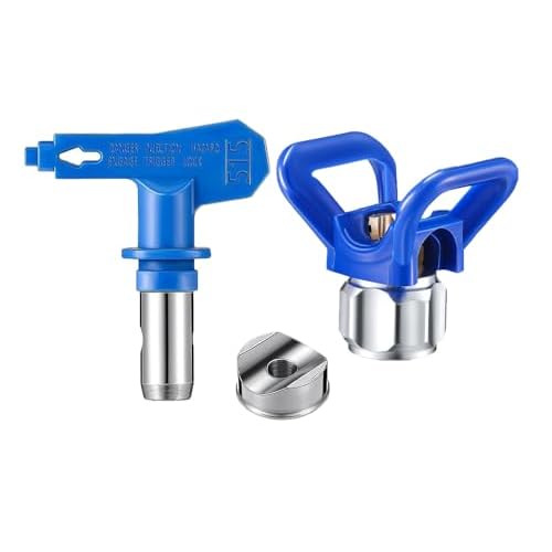 Spray Tip 515 Spray Tips for Airless Sprayer Gun Sprayer Tip Guard Nozzle Seat Replacement Paint Spray Guns Nozzles Set for Spray Paint Tip Nozzle Blue