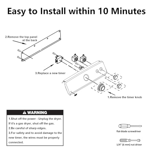 W10185992 Dryer Timer Replacement for Whirlpool/Maytag – 115V, 2-Year Warranty – WPW10185992