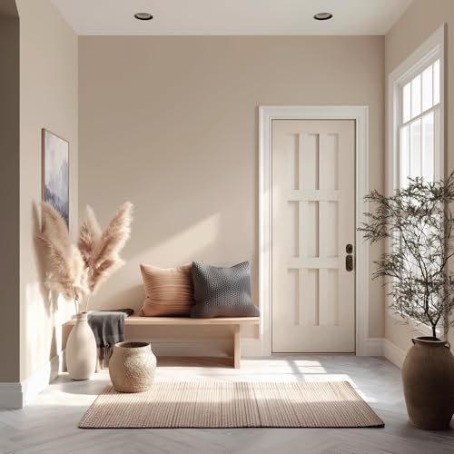 EVOLVE 1-Gallon Beach Beige Paint & Primer - Low Sheen, One-Coat Coverage, Interior & Exterior