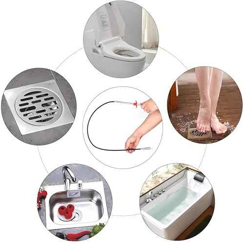 Drain Snake, Drain Clog Remover - Gutter Cleaning Tools Drain Cleaner for Toilet Sewer Shower Kitchen Bathroom Tub Clogged Drains Opener Cleaning Tool, Flexible Grabber Claw Pick Up Reacher (79 inch)