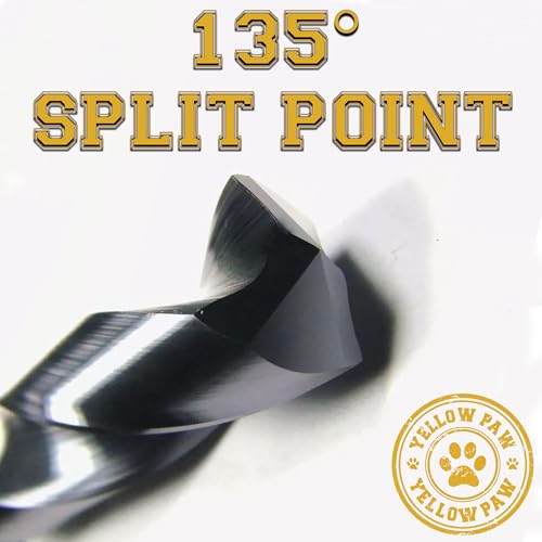 Yellow Paw 1/8 Inch Drill Bit Set (3 Pack) M35 Cobalt Titanium Coated for Metal & Steel Drilling