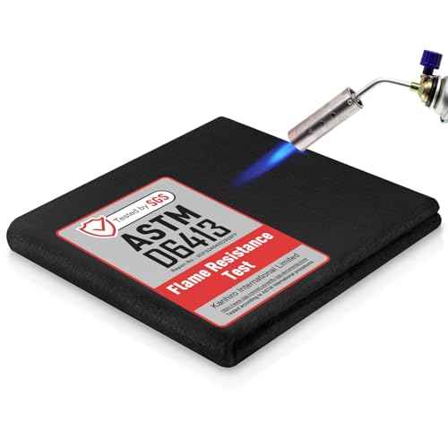 kanhiro Carbon Felt Welding Blanket Fireproof - 20" X 20" Heat Resistant Fabric 1800¡ÆF High Temp Insulation Blanket, Heat Shield Mat for Grill Stove Pit, Welding Pad for Plumbing Brazing