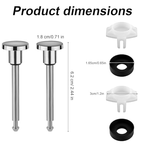 Gosknor Chrome Silver 2pcs Tub Spout Diverter Repair Kit with Valve Stems & Seals - Easy Fix for Leaking Bathtub Spouts