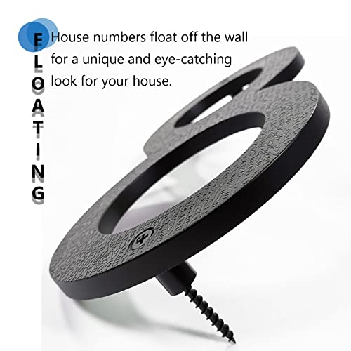 Hvatry 8'' Floating House Numbers for Outdoors - Large Address Sign, Model House Number 1