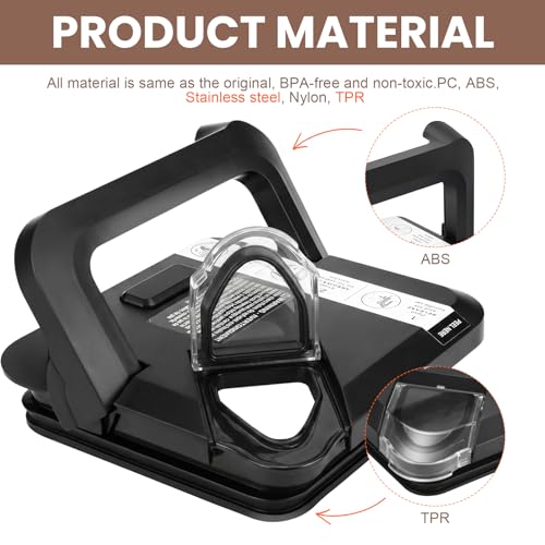 GuanQiao Locking Lid Replacement for Ninja 72 oz Pitcher - Black (BL610/BL642 etc.)