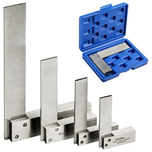 Boomgood Machinist Square Set 4-Piece 63x40mm 80x50mm 100x63mm 160x100mm Hardened 45# Steel DIN 875