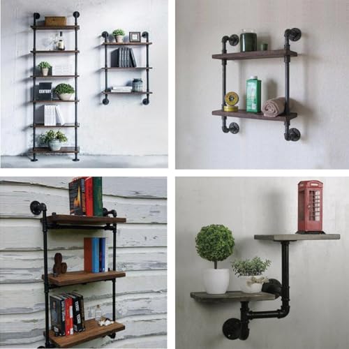 black Carbon steel clamp Thickened pipe clamp u-shaped clip Metal dual hole DIY fasteners for pipe fixed Installation 6pcs (1/2inch)