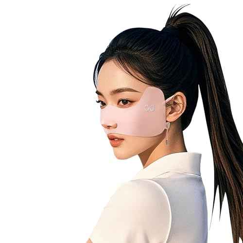 UPF50+ Half Mask,Face Shield,Sun Screen Protector for Face with Adjustable Ear Straps, Golf Visors for Women Golfers