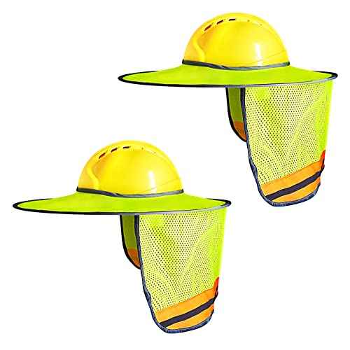 Hard Hat Sun Shade Shield Hardhat Visor - Mesh Neck Shade Full Brim Hard Hats Accessories Neck Protection