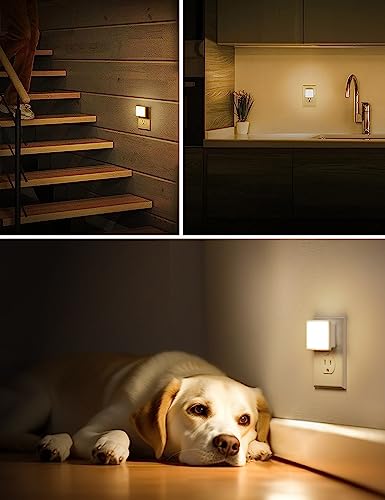 LOHAS LED Night Lights 2-Pack 3000K Soft White Wall Plug-in Auto On/Off