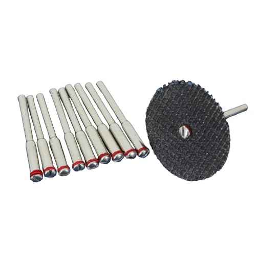 10 pc 2 mm (5/64 Inch) Cut Off Wheel Screw Mandrel 1/8 Inch Shank Holder for Dremel Rotary Tools