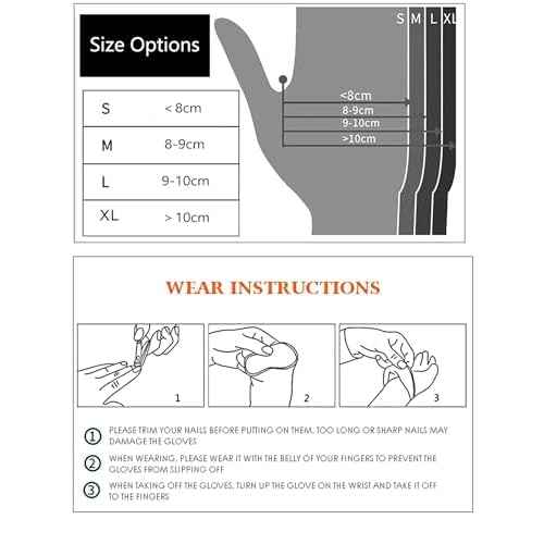 Edith qi Black Nitrile Disposable Gloves Pack of 100, Food Safe, Textured Fingertips, Powder Free Latex Free, Medical Exam Gloves, Medium