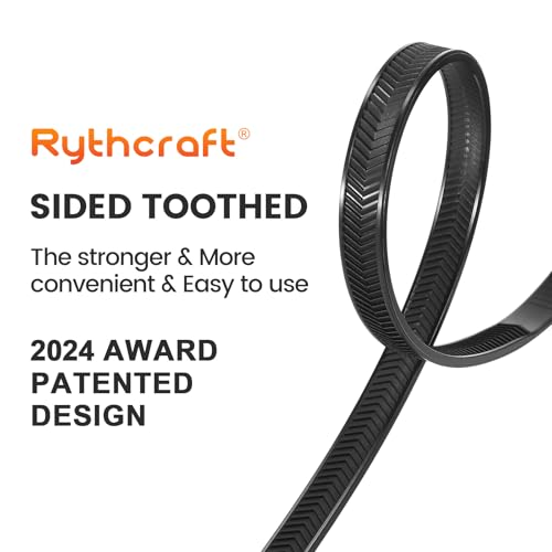 Heavy Duty 12 Inch V-Shaped Double Sided Zip Ties 200 LBS Pack of 80 Rythcraft