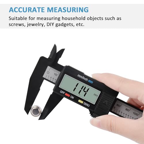 Adoric 6-Inch Digital Caliper Black Inch/Metric Measurement Tool