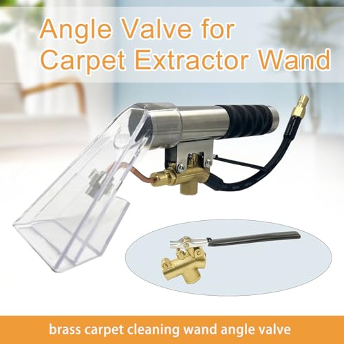 1/4" Carpet Cleaning Wand Angle Valve, Brass Angled Flow Control Valve