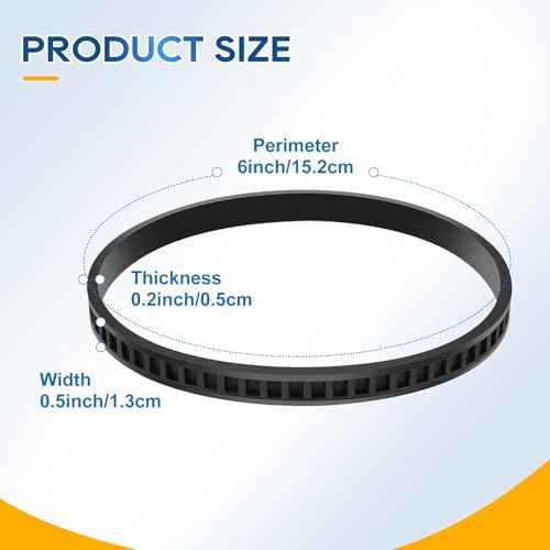 45-69-0010 Blade Pulley Tires Replacement Compatible with Milwaukee Bandsaw Part Deep Cutting Blades 6230 6232-6 6225 AO2807 6238N 6238-20 2729-20 Portaband Saw Belt, 2 Pack