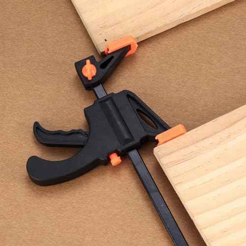 4 Inch Bar Clamps for Woodworking, 5 Pcs Trigger Quick Grip Clamps, One Handed Ratchet Wood Working Clamp, Mini Small Bar Woodworking Clamps for Wood Gluing Crafts (4Inch)