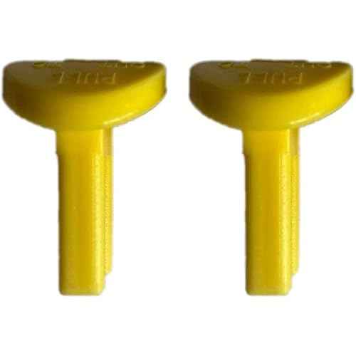 Yellow Safety Switch Key Compatible with Craftsman Radial Arm Jointer Band Drill Sears Table Saw, Sander, Band Saw, Drill Press Parts- Oval (2pcs-pack)