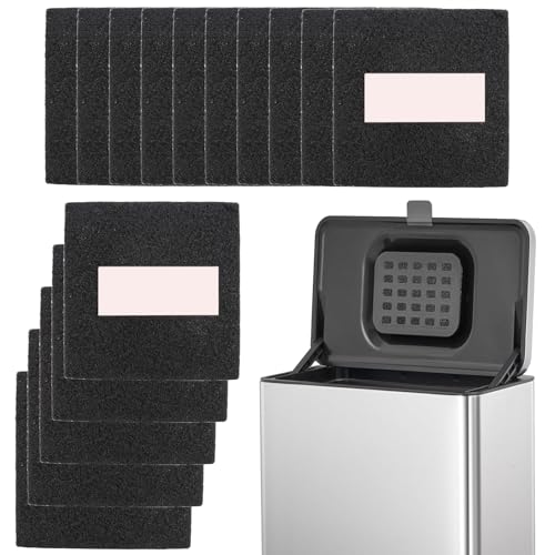 Pocurhi 15 Pack Activated Charcoal Trash & Compost Bin Odor Filter Refills 3.9 x 3.9 in