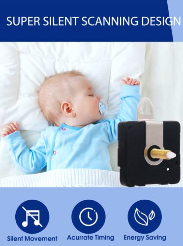 DEEWISH DW-1688 Series Quartz Clock Movement 32mm Shaft, Silent, Battery Operated