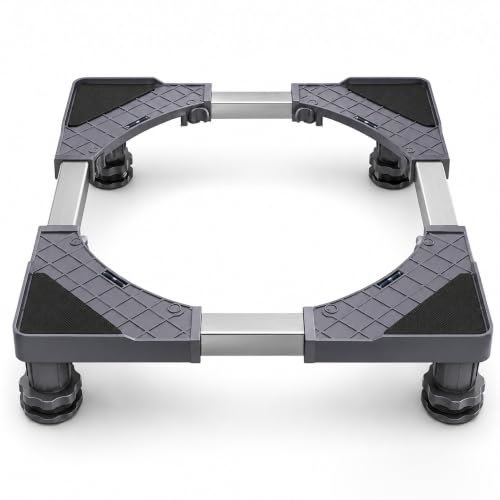 Adjustable Mini Fridge Stand 17-26 in, 400 lb Capacity with 4 Levels & Non-Slip Feet