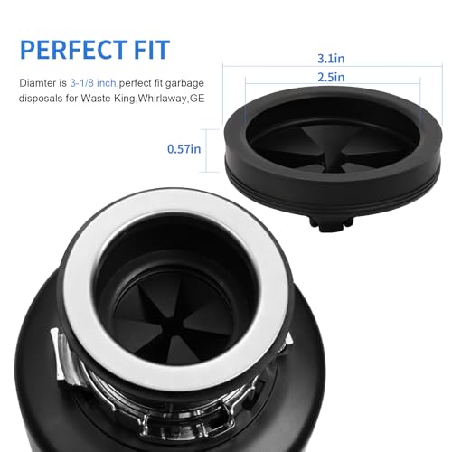 RQYEKDO 3-1/8" Upgraded EPDM Garbage Disposal Splash Guard, 1 Pack
