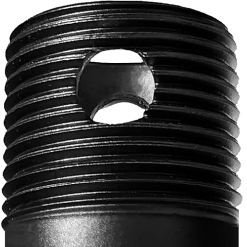 FEHEED 12 Inch Black Ceiling Fan Downrod with Threads, 1 Ft Universal Extension
