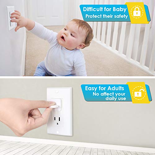 Babepai White 38-Pack Childproof Electrical Outlet Covers Safety Plug Protectors
