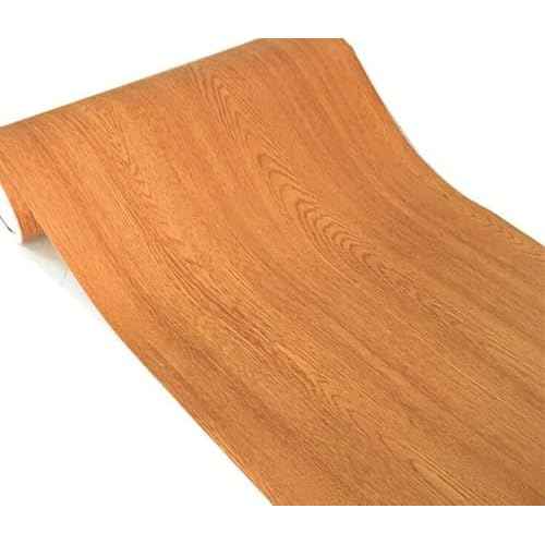 UPREDO Brown Wood Grain Adhesive Paper Wall Paper Vinyl Funitures Dresser Drawer Cabinet Sticker (15.8X79inch, Brown)