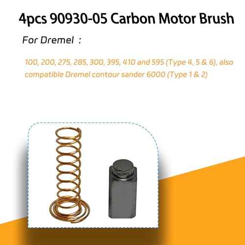 90930-05 Carbon Motor Brushes for Dremel 3000 200 276 396 395 2610009829 Replacement Part (4 Pack)