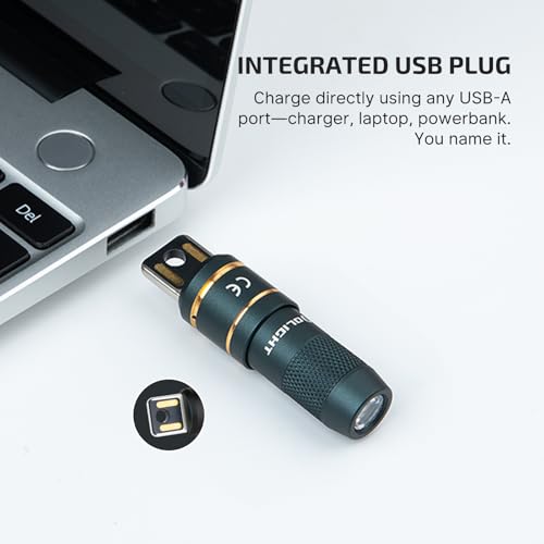 OLIGHT IMINI 2 Rechargeable Mini Keychain Flashlight Dream Blue - Compact, Hands-Free, 50 Lumens