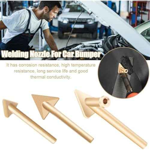 1pc Gold Plastic Welder Soldering Iron Tips Triangular Copper Soldering Iron Head Replacement Tip for 80W Plastic Welding Repair Kit Parts and Accessories,Welding Equipment and Accessories