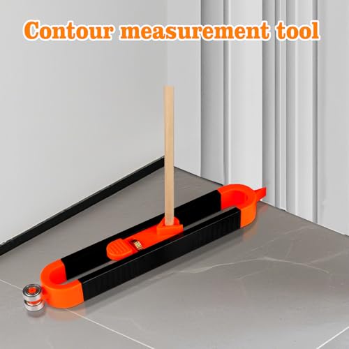 Contour Scribe Tool with 2 Pencils – Adjustable Profile Gauge for Carpentry, Tiling & DIY