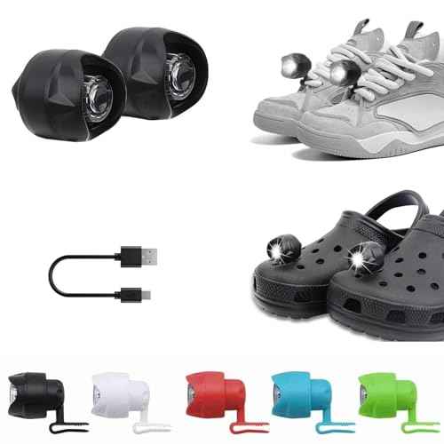 Rechargeable Headlights for Shoes, 2PCS Lights for Shoes, Waterproof Headlights, Novelty Running Lights for Runners, Shoes Lights for Camping, Dog Walking, Night Running