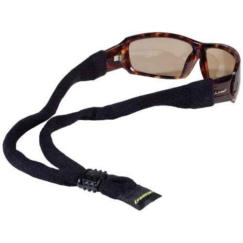 Croakies Cotton Suiters Eyewear Retainer, Black, 14 Inch x 1/2 Inch