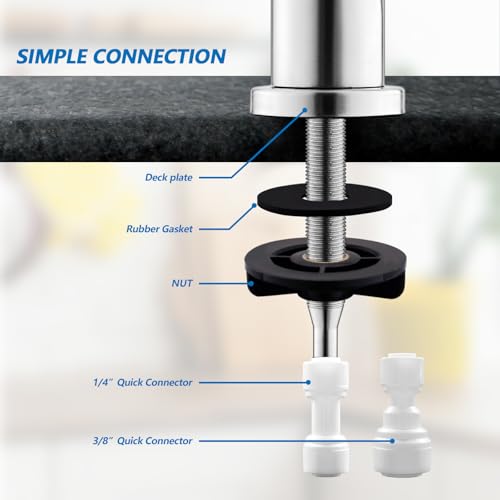 WEWE Brushed Nickel Drinking Water Faucet for RO System & Bar Sink