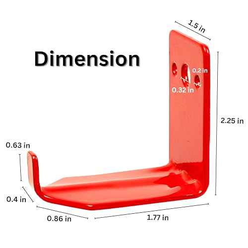 Fire Extinguisher Mount, Wall Hook, Fire Extinguisher Bracket up to 40 lbs Extinguishers, Suitable for Big and Small fire (4 Brackets)