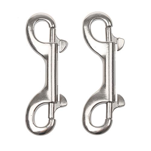 Marine Grade Double Ended Bolt Snap Hooks 3.5 Inch Stainless Steel Clips for Water, Pet, Agriculture, Horse Leash (2 Pack)