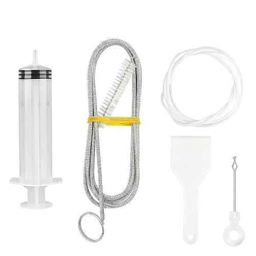 5pcs Refrigerator Drain Cleaning Tool, Reusable Fridge Dredging Kit, Remover Cleaning Tool for Refrigerator Drain Hole, Perfect Water Line Buddy for Drain Cleaning in Our Home