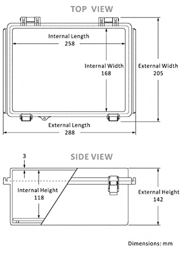 Gratury Waterproof Electrical Junction Box 11.4x7.5x5.5 Inches IP67 Enclosure with Hinged Cover