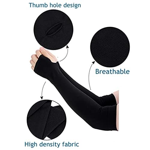 Sun Protection Arm Sleeves With Thumb Holes for Men Women,Cooling Compression UV Arm Cover,Outdoor Sports Sleeve Arm