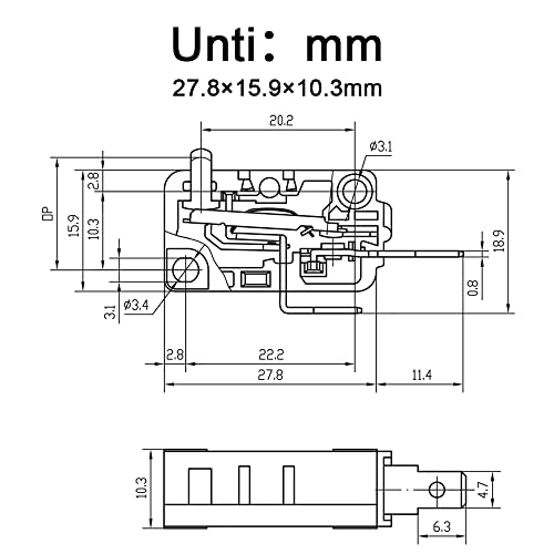 KW3A 16A 125/250V Microwave Door Interlock Switches - 2 NO + 1 NC (Yoiilnz)