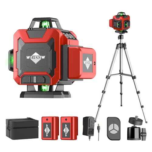 Laser Level 360 Self Leveling with Tripod,WEIDDW 4D Lazer Level,4x360¡Æ Cross Line Laser for Construction Project Renovation,Floor Tile, Laser Level Lines Tool
