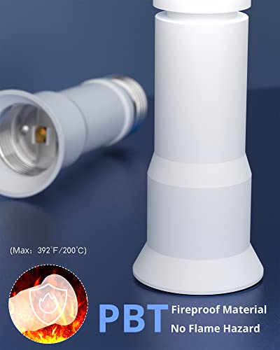 JACKYLED E26 Light Socket Extender 4-Level Extendable Bulb Adapter - Variation 2