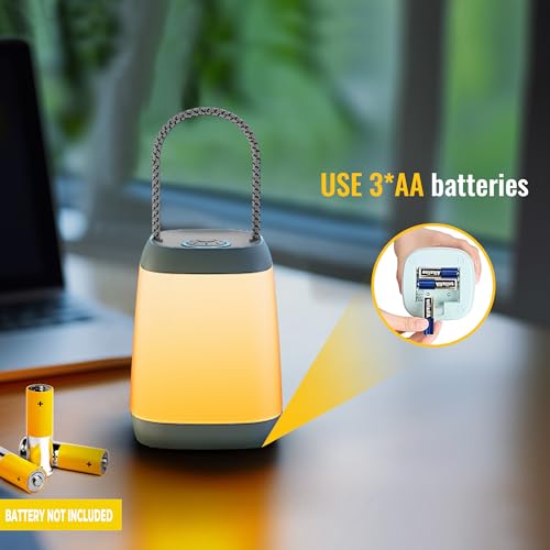 HOKOILN 2-Pack Portable LED Camping Lanterns - Battery Powered Tent Lights