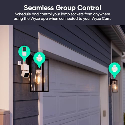 Wyze Lamp Socket v2 Power Adapter for Wyze Cam v3/v4/Og/Pan v3/v4 - Smart Lighting