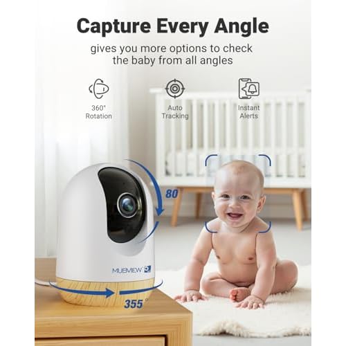 MUBVIEW 5MP Plug-in Indoor Security Camera no Subscription, 5/2.4G WiFi Pet Cam Indoor with Phone App, Dog Camera with Speaker, Night Vision, Motion Detection, Auto Tracking, Cat/Elder/Baby Monitor